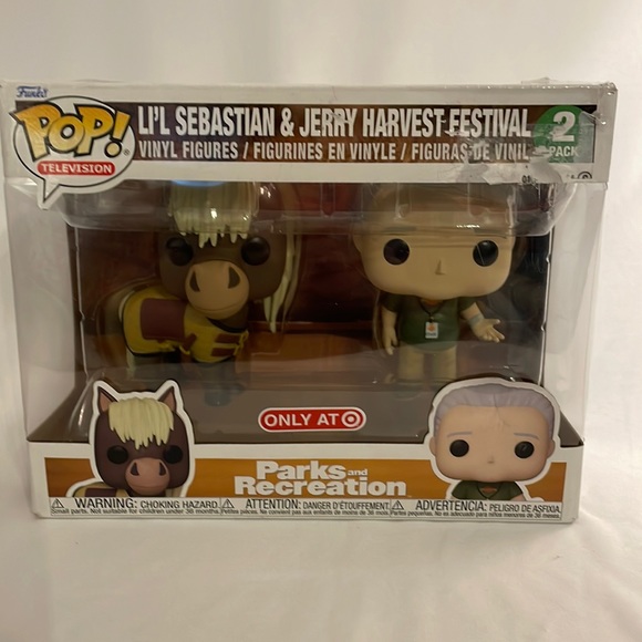 Funko Pop Television 2 Pack Parks & Recreation Jerry Gergich and Li’l Sebastian - Picture 3 of 12